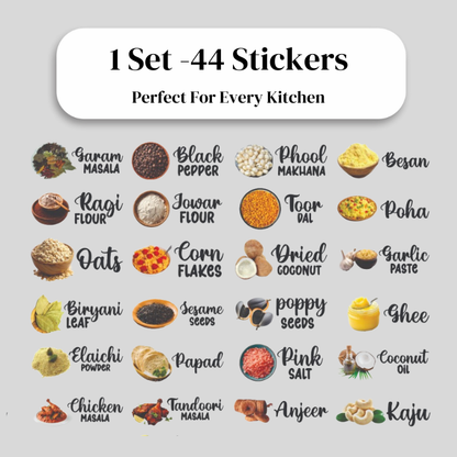 3D Kitchen Label Stickers