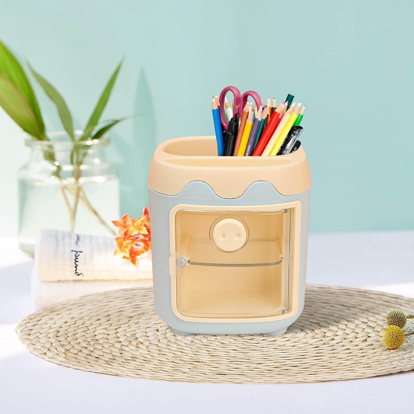 2 Layered Pen Holder (With Stickers)