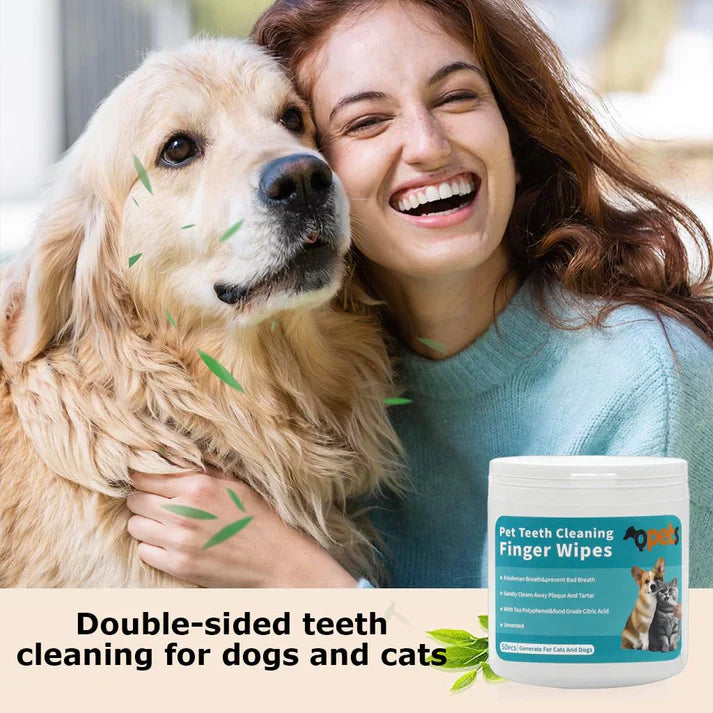Glamoura™ Dental Finger Wipes For Pets (50Pcs)