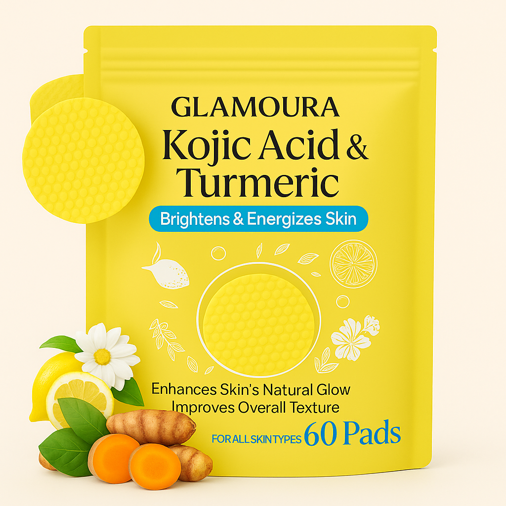 Glamoura™ Turmeric Kojic Acid Cleansing Pads(60 Pads)
