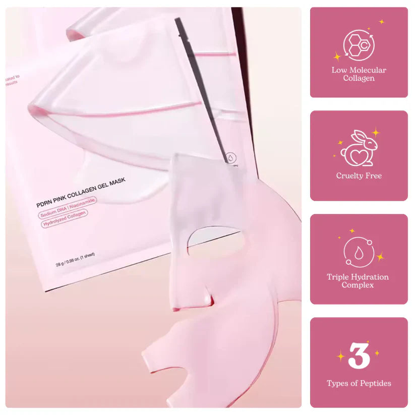 Pink PDRN Collagen Gel Mask - Overnight Korean Glass Skin