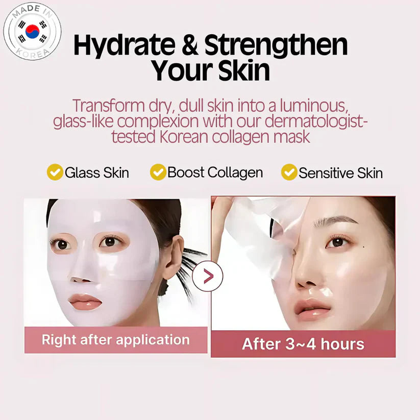 Pink PDRN Collagen Gel Mask - Overnight Korean Glass Skin