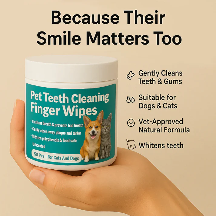 Glamoura™ Dental Finger Wipes For Pets (50Pcs)