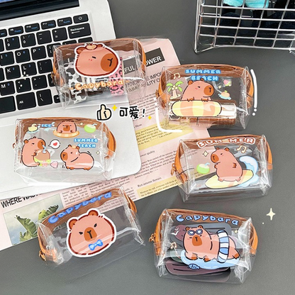 Capybara Transparent Pouch