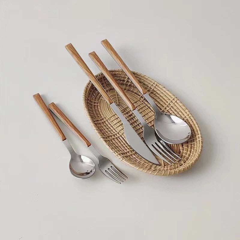 Wood Handle Cutlery Set