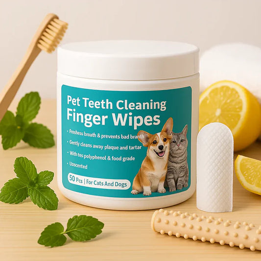 Glamoura™ Dental Finger Wipes For Pets (50Pcs)